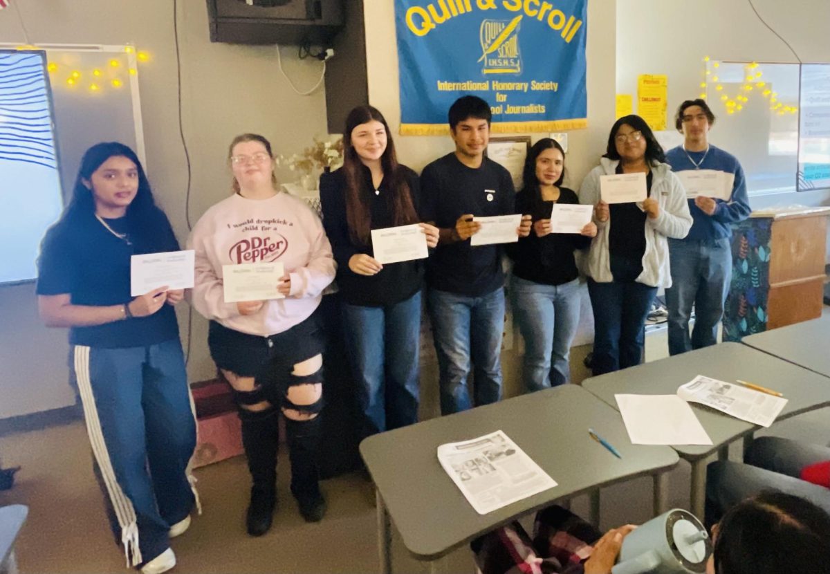 From left: Destiny Rodriguez Cabeza, Briahna Frye, October Kochen, Hugo Hernandez Lara, Elizabeth Hernandez Ortega, Yaritzel Ramirez Puc and Ian Wilton Rodriguez.