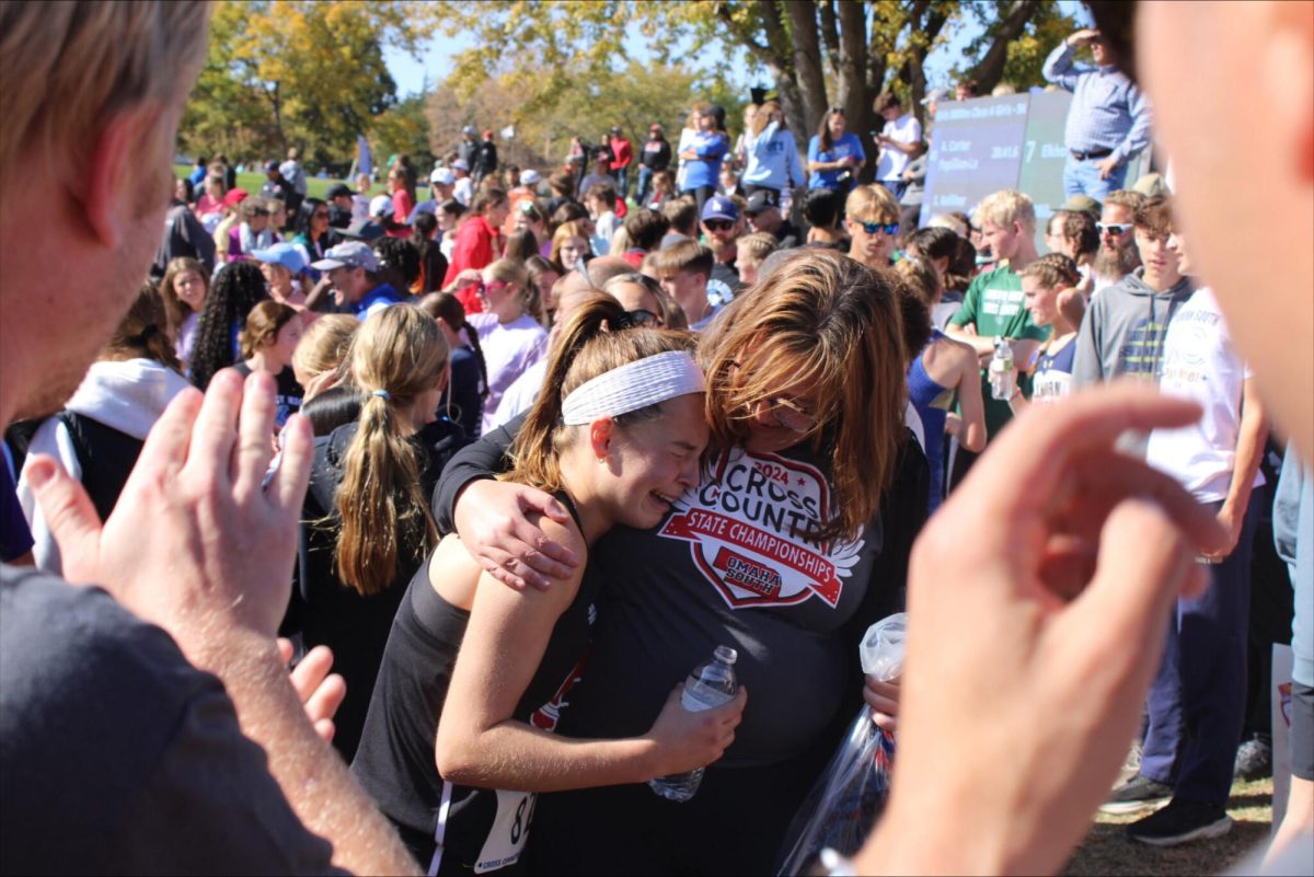 Charlotte Gregor ends her race with an emotional display of relief and happiness.