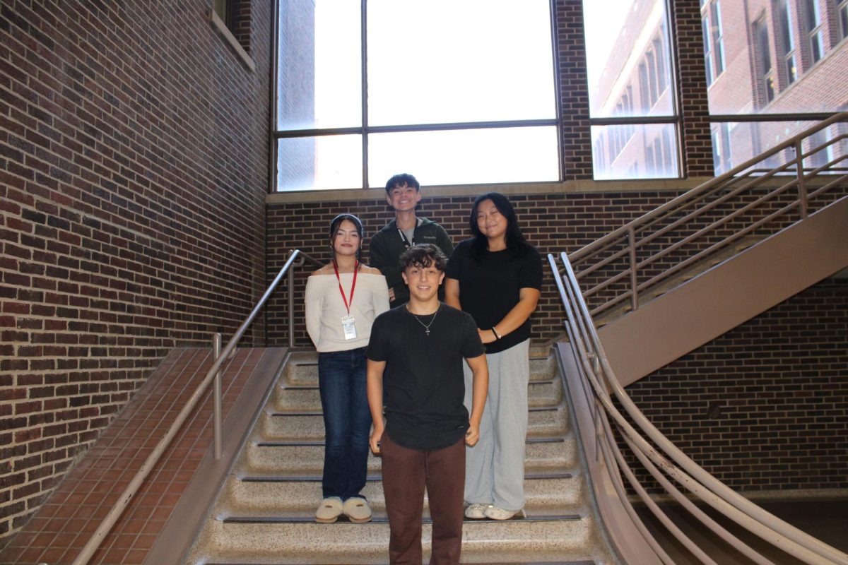 Top student Abel Diaz, Diana Garcia, Ava Yang, and Juan Moreno demonstrate their commitment to academic success.