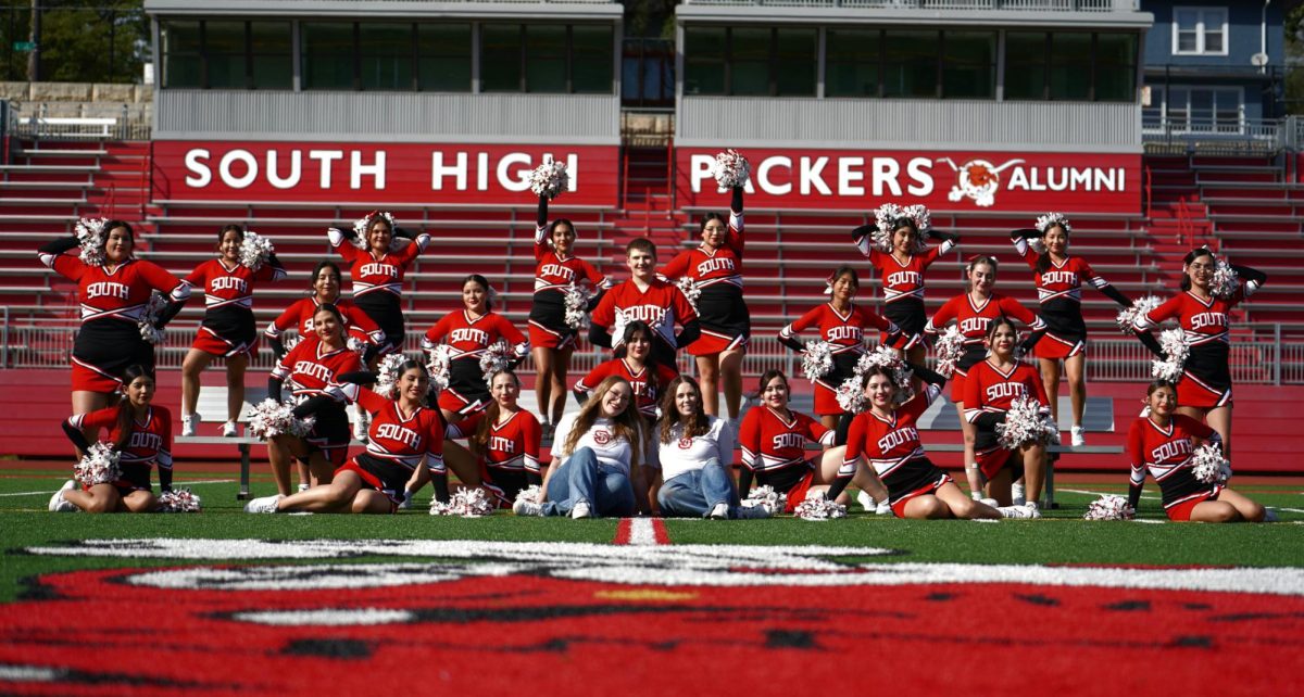 Sara Speck teaches English and coaches the South High cheer team.