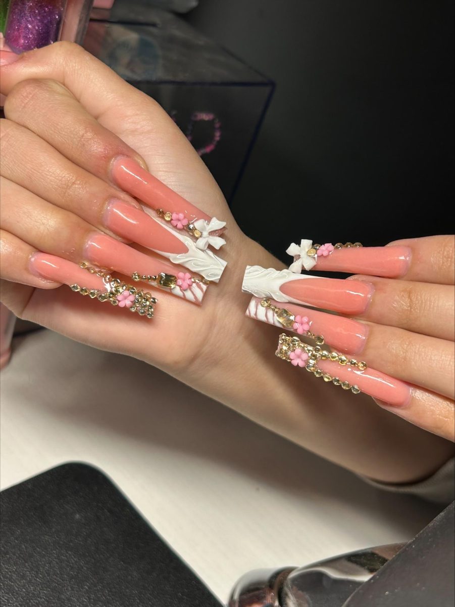 South student Lucila Aguilar runs her own home-based nail tech business in addition to being a student.