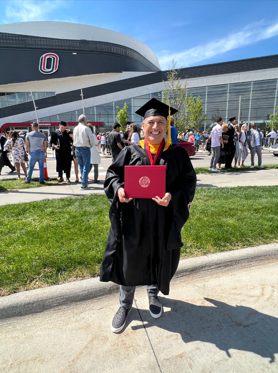From Mexico to Omaha, Carlos Guillen Ramírez holds his diploma from the University of Nebraska at Omaha.