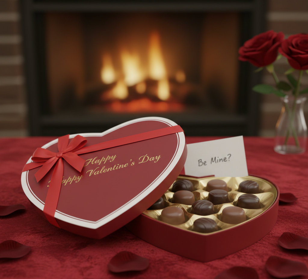 A box of chocolates is the most popular Valentine's day gift. Photo illustration generated by Google Gemini.