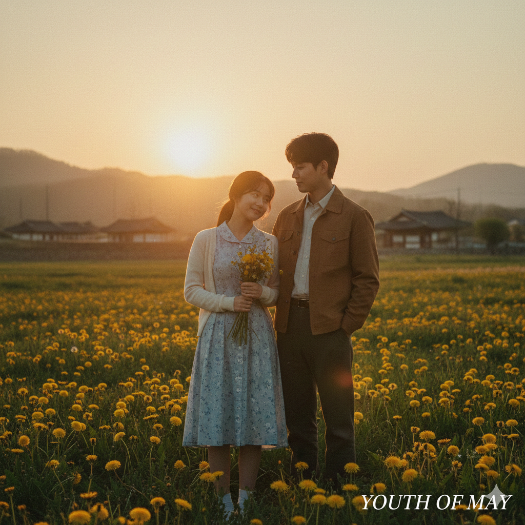 The Korean drama "Youth of May" focuses on romance and political tragedy. Photo illustration generated by Google Gemini.