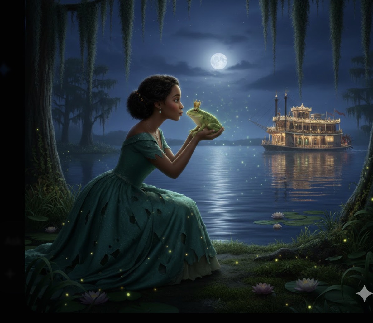 "The Princess and the Frog" is a movie all ages can love. Photo illustration generated by Google Gemini.